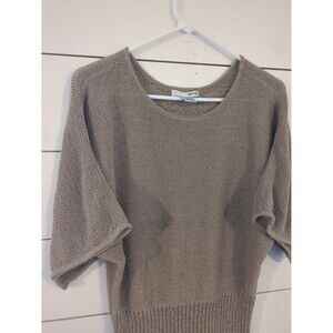 WD NY unique short sleeve sweater cotton blend Y2K medium
